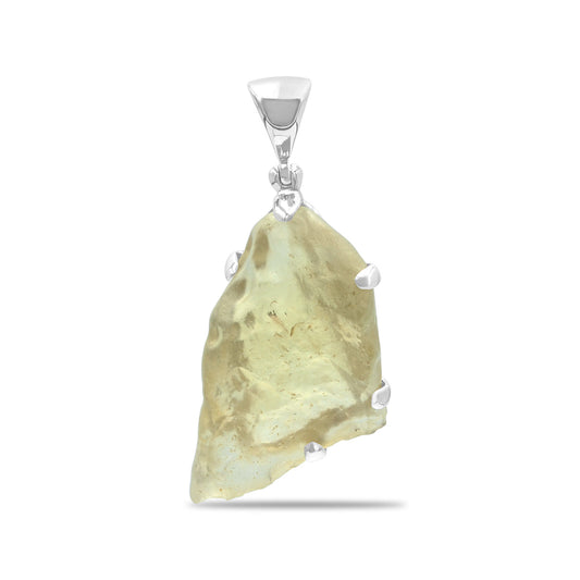 Starborn Libyan Desert Tektite Pendant in Sterling Silver