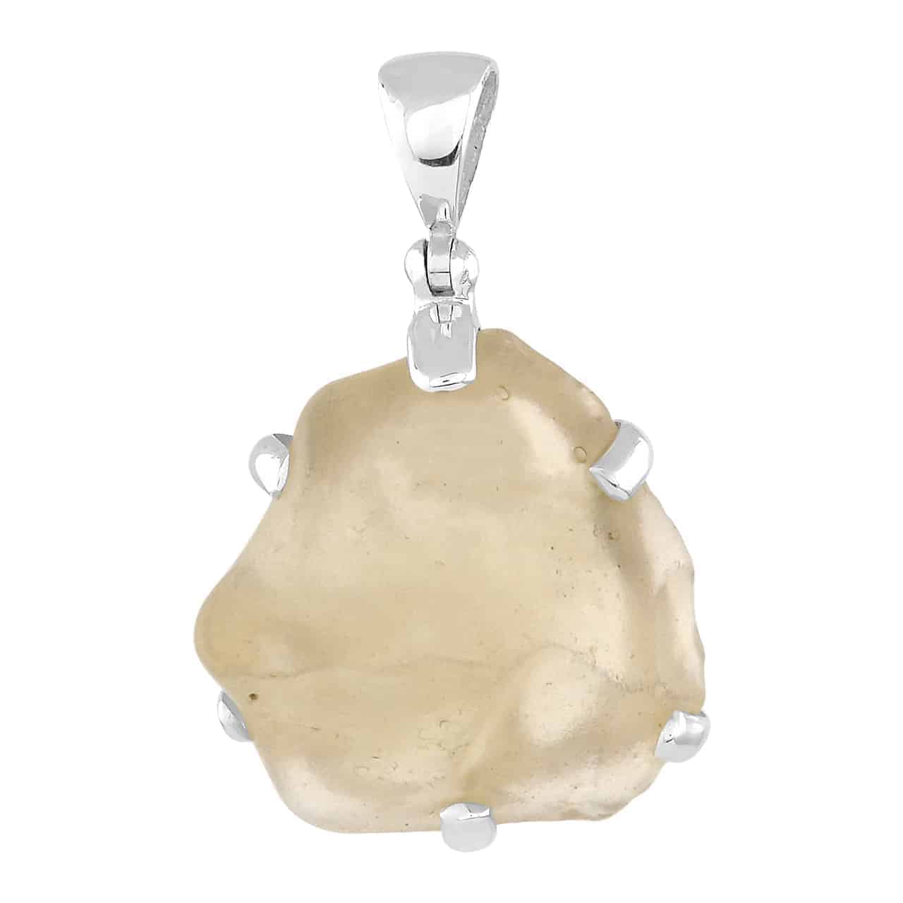 Starborn Libyan Desert Tektite Pendant in Sterling Silver 10-15cts