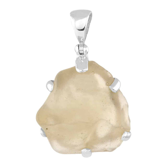 Starborn Libyan Desert Tektite Pendant in Sterling Silver 10-15cts