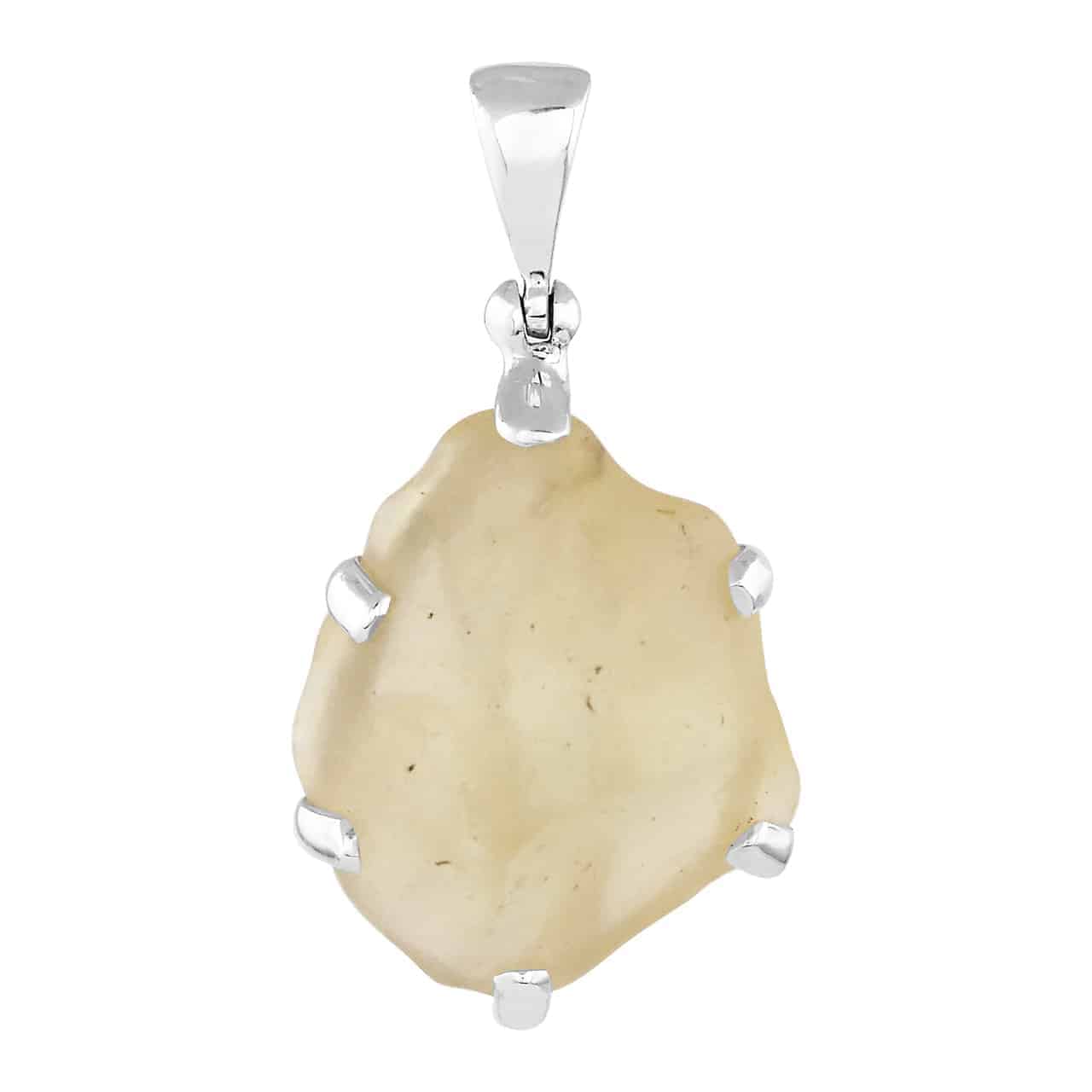 Starborn Libyan Desert Tektite Pendant in Sterling Silver 10-15cts