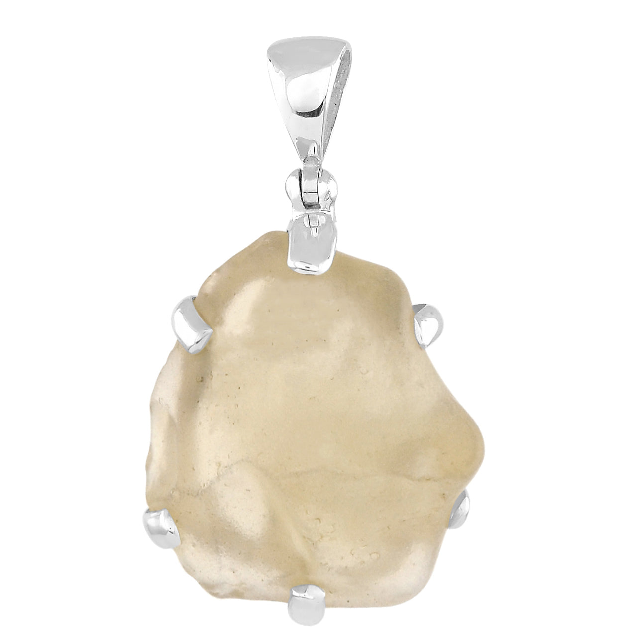 Starborn Libyan Desert Tektite Pendant in Sterling Silver -15-30cts