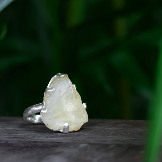 Starborn Libyan Desert Tektite Adjustable Ring in Sterling Silver