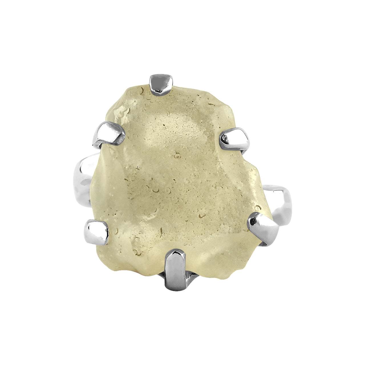Starborn Libyan Desert Tektite Adjustable Ring in Sterling Silver