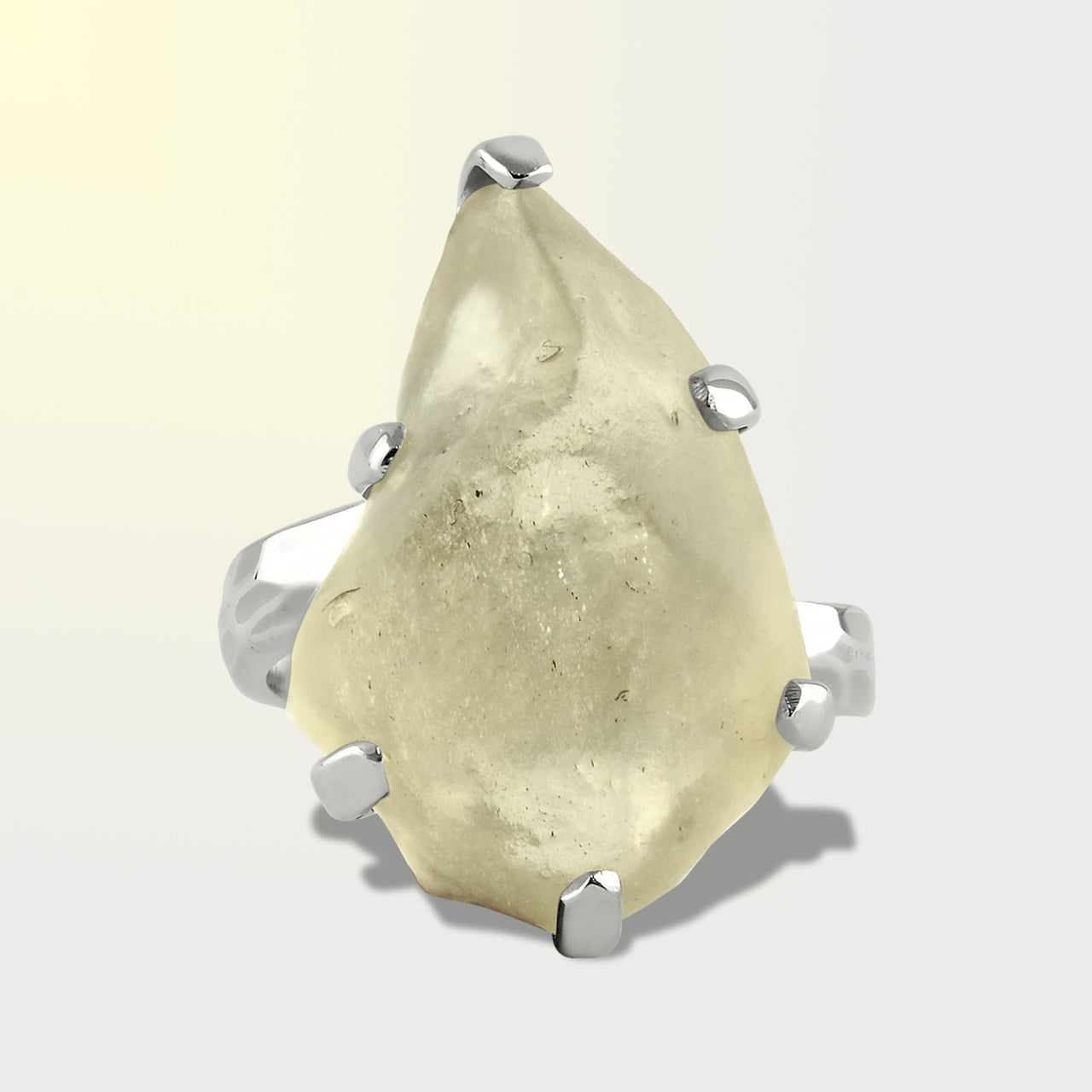 Starborn Libyan Desert Tektite Adjustable Ring in Sterling Silver