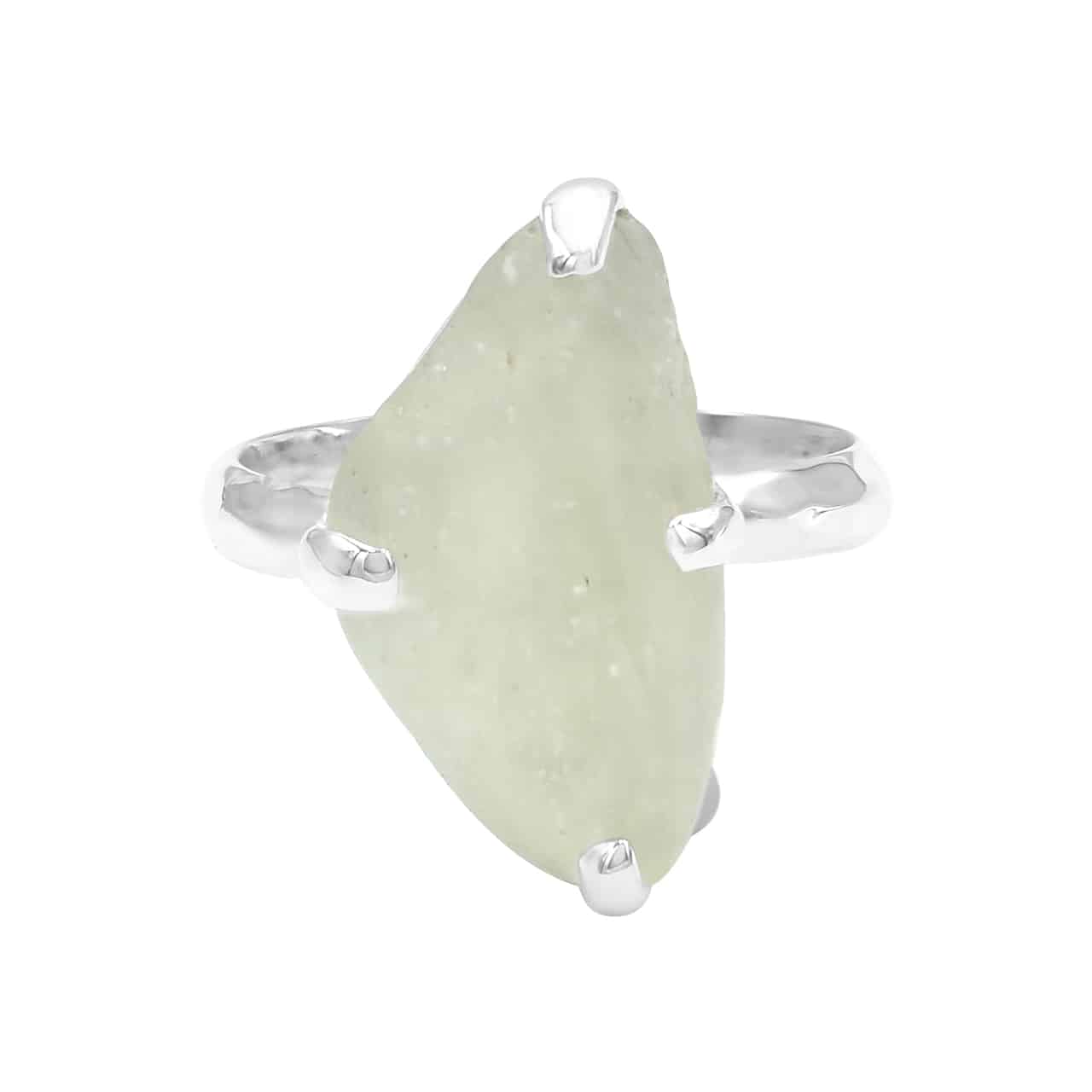 Starborn Libyan Desert Tektite Fixed Shank Ring in Sterling Silver