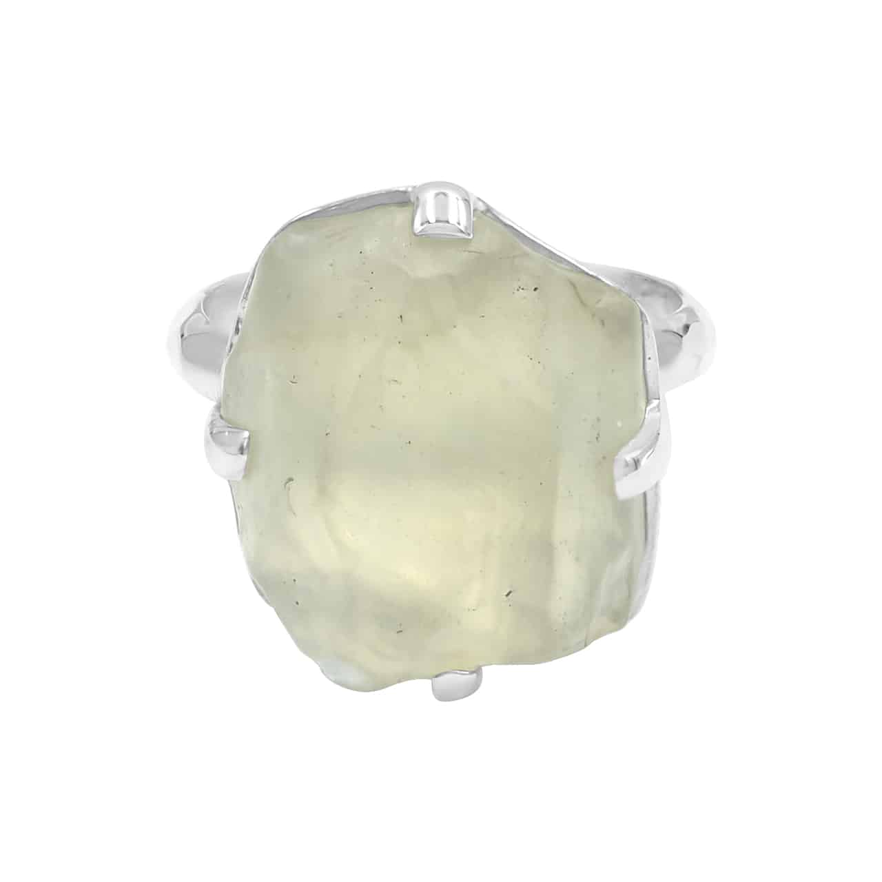 Starborn Libyan Desert Tektite Fixed Shank Ring in Sterling Silver