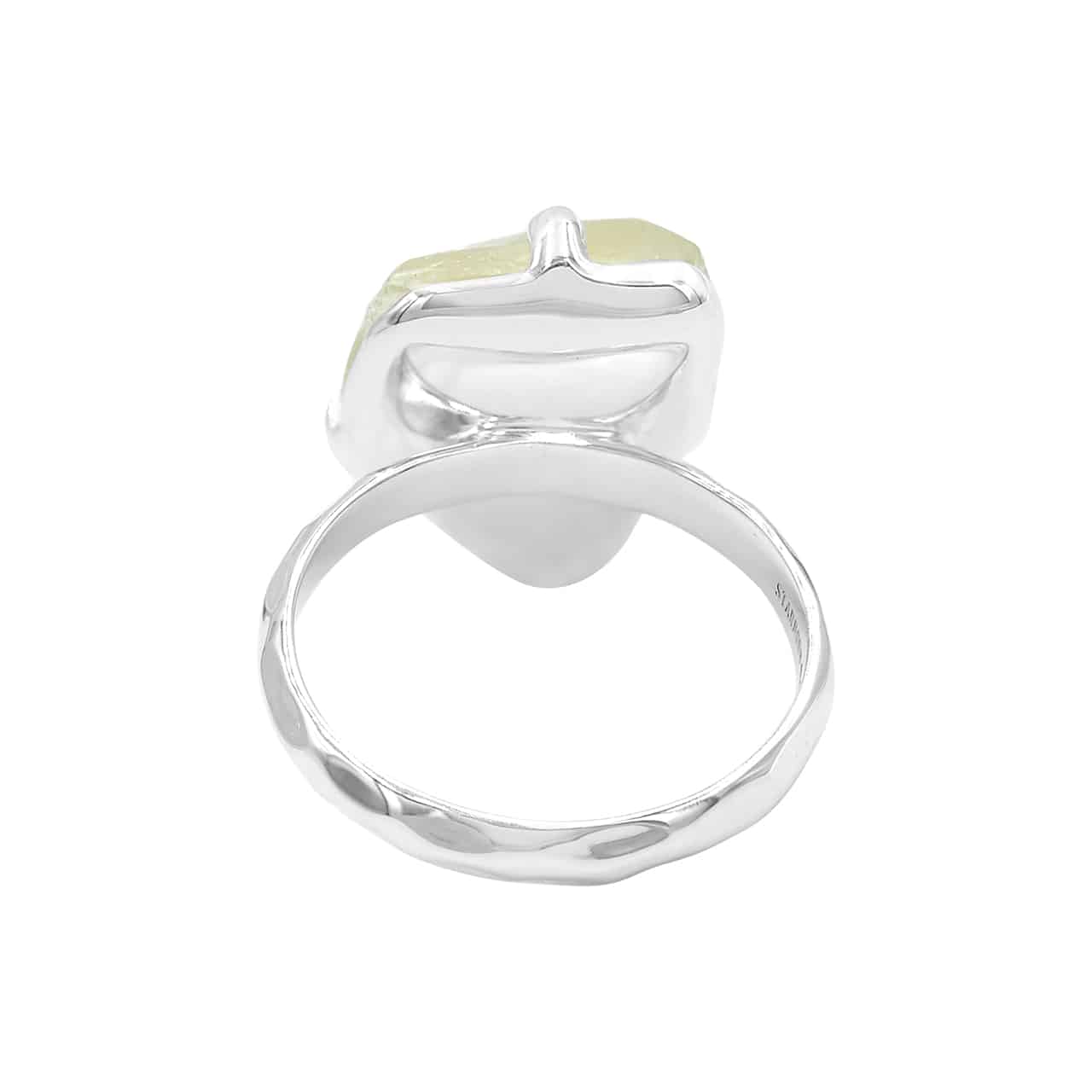 Starborn Libyan Desert Tektite Fixed Shank Ring in Sterling Silver