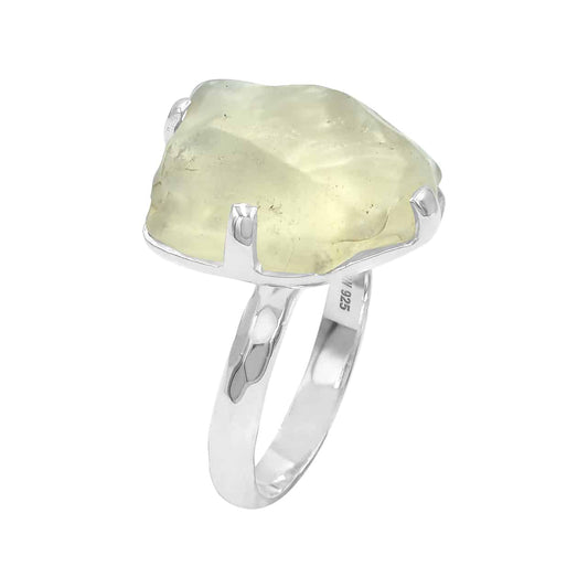 Starborn Libyan Desert Tektite Fixed Shank Ring in Sterling Silver