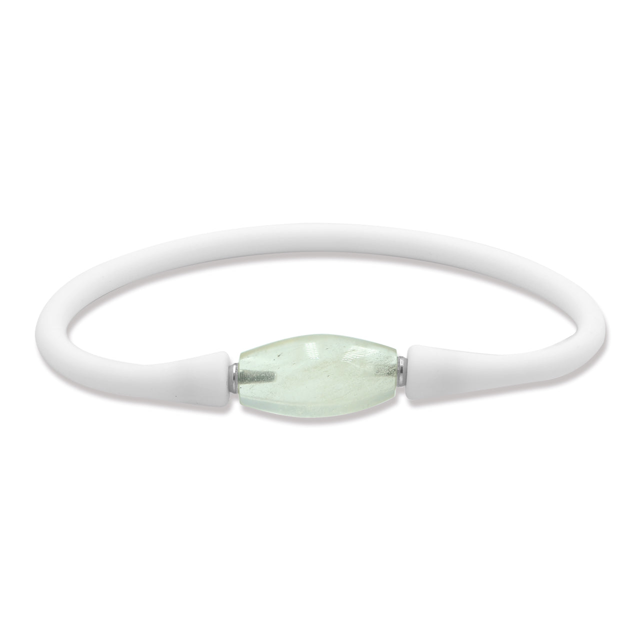 Starborn Libyan Desert Tektite Drum Bead on Silicone Bracelet