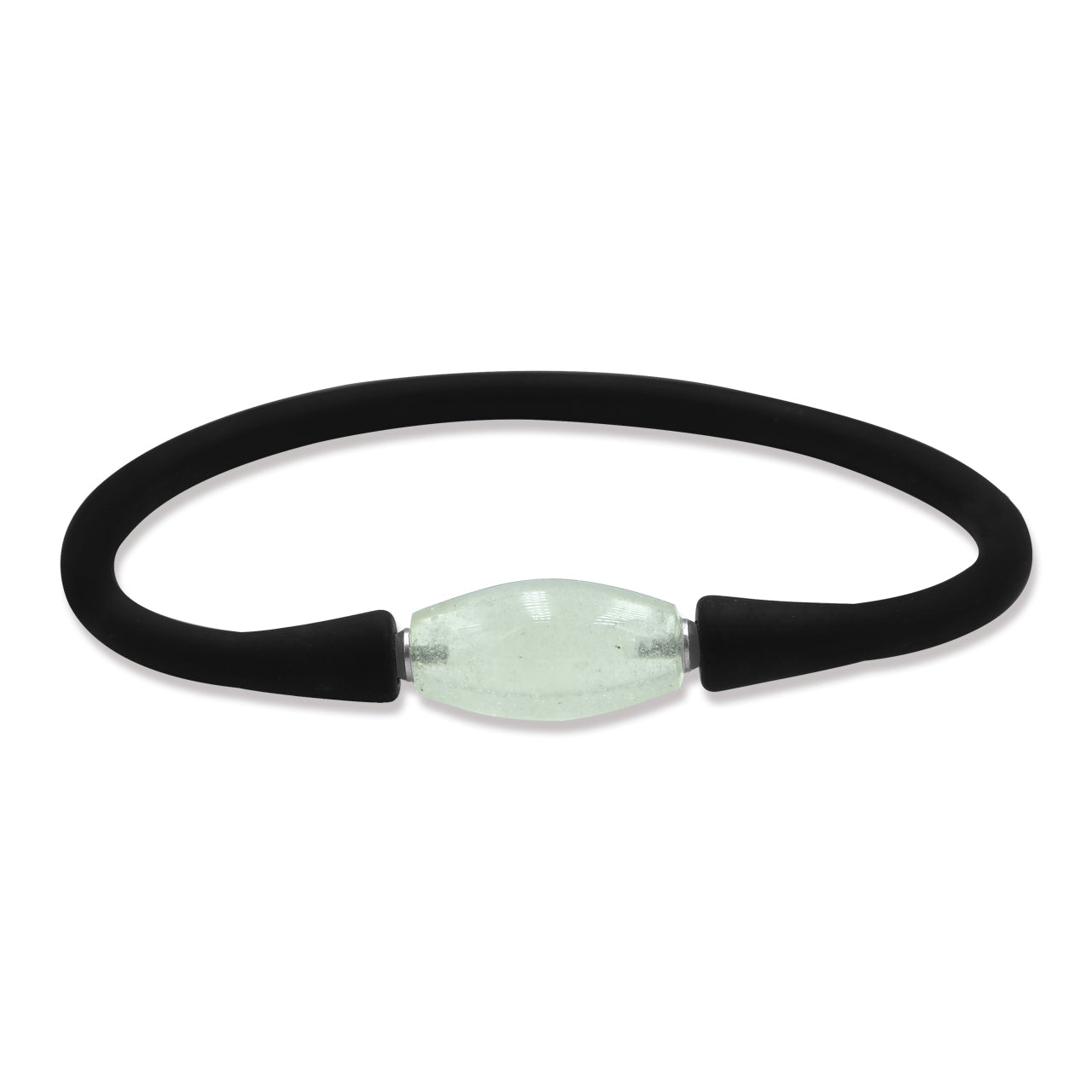 Starborn Libyan Desert Tektite Drum Bead on Silicone Bracelet