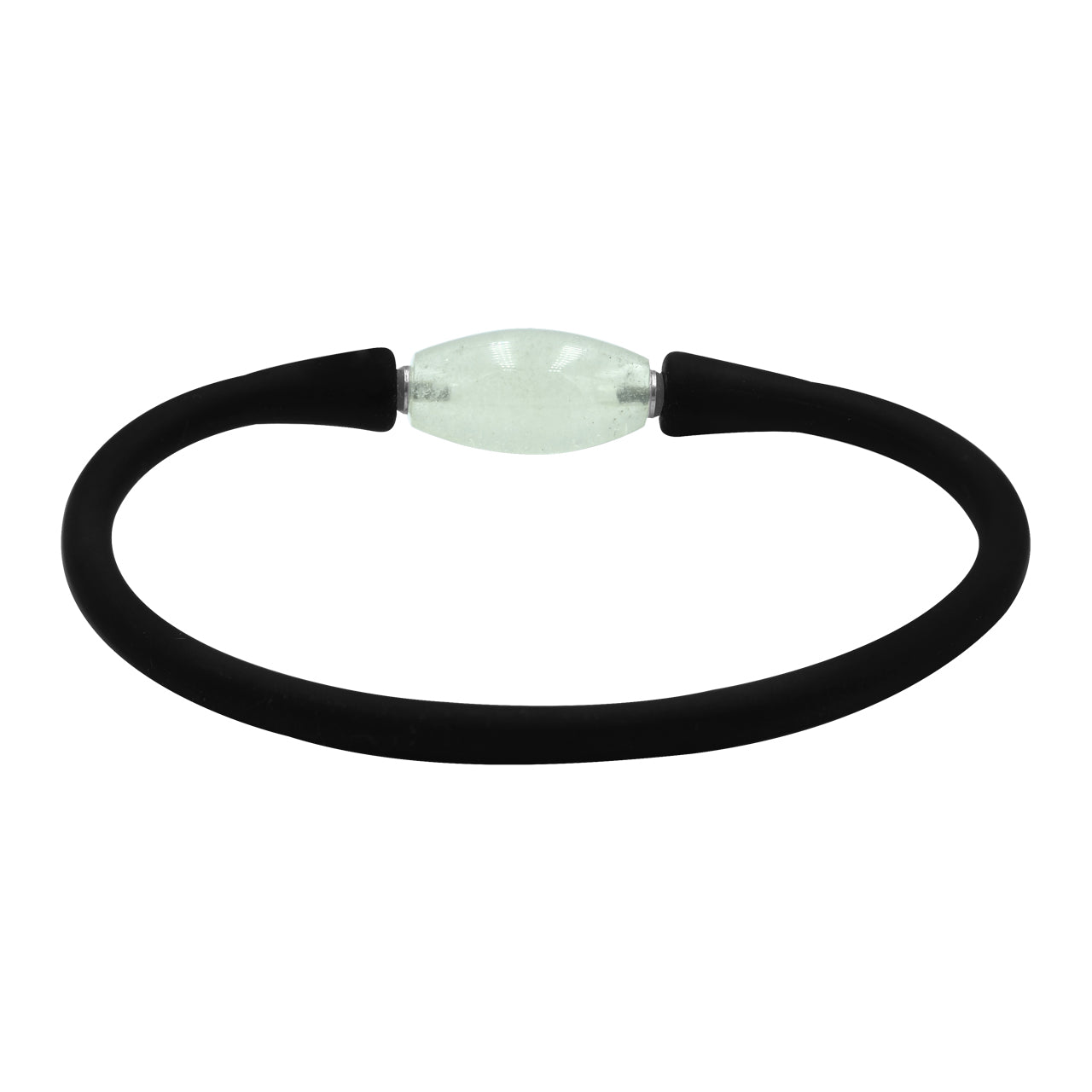 Starborn Libyan Desert Tektite Drum Bead on Silicone Bracelet