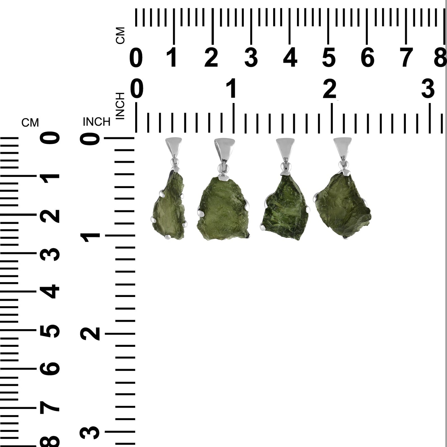 Starborn Natural Rough Moldavite Prong Set Pendant in Sterling Silver (20-30ct)