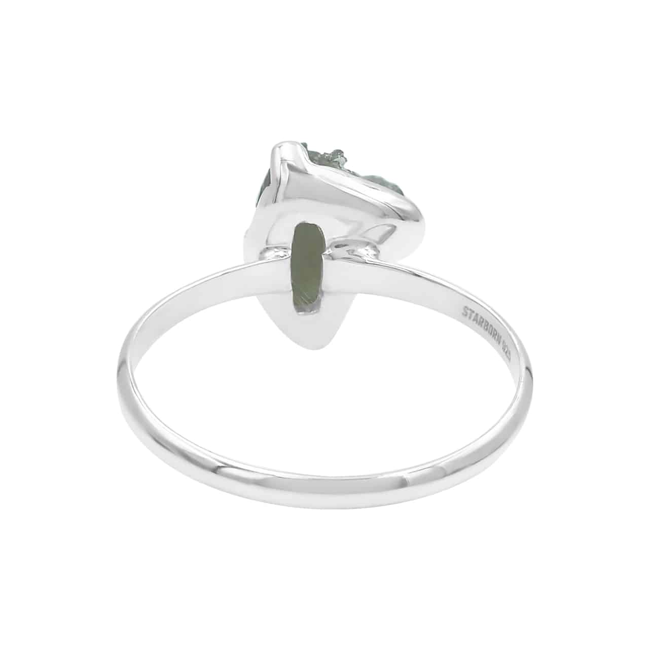 Starborn Genuine Moldavite Ring in Sterling Silver (1-2 ct)