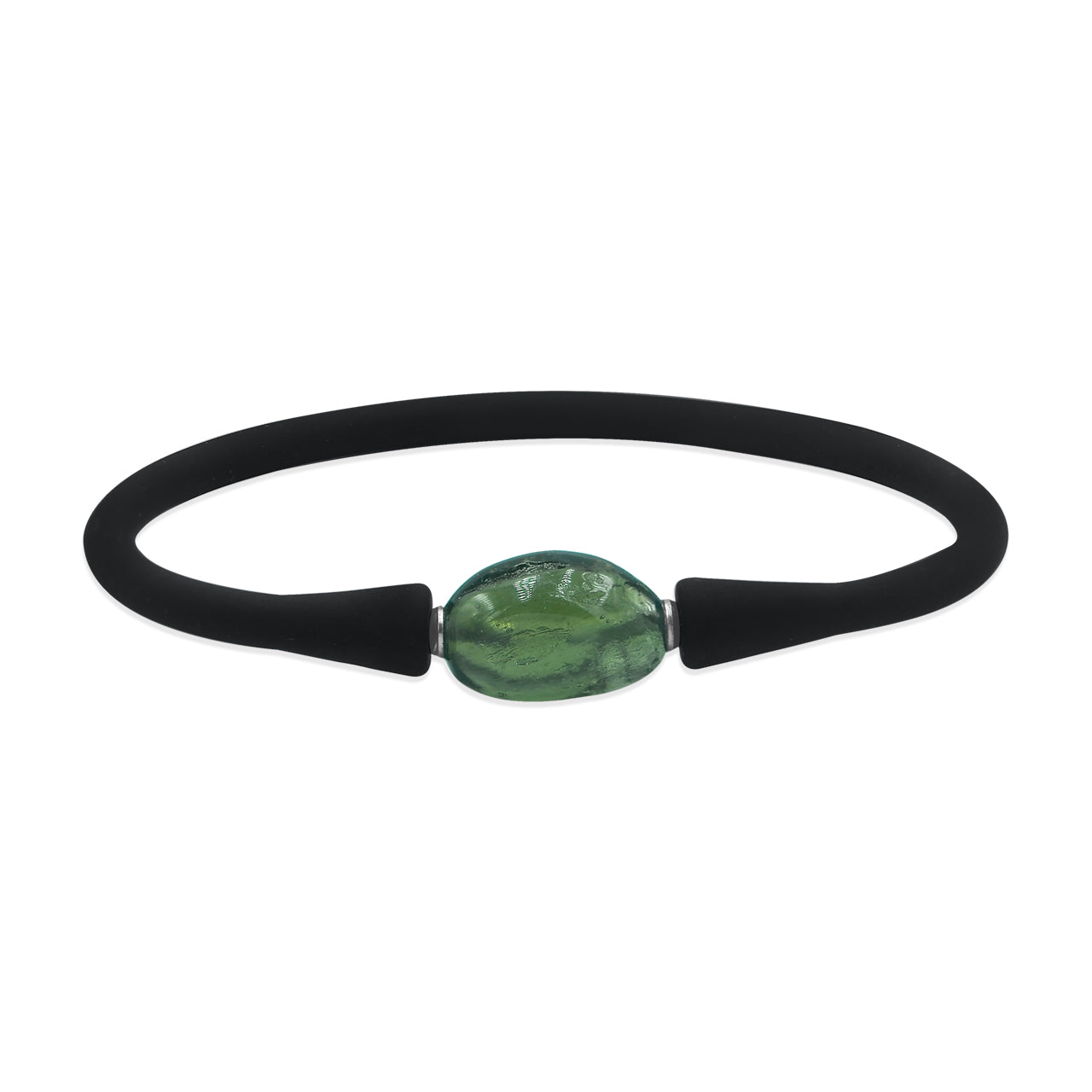 Starborn Moldavite Bead on Silicone Bracelet