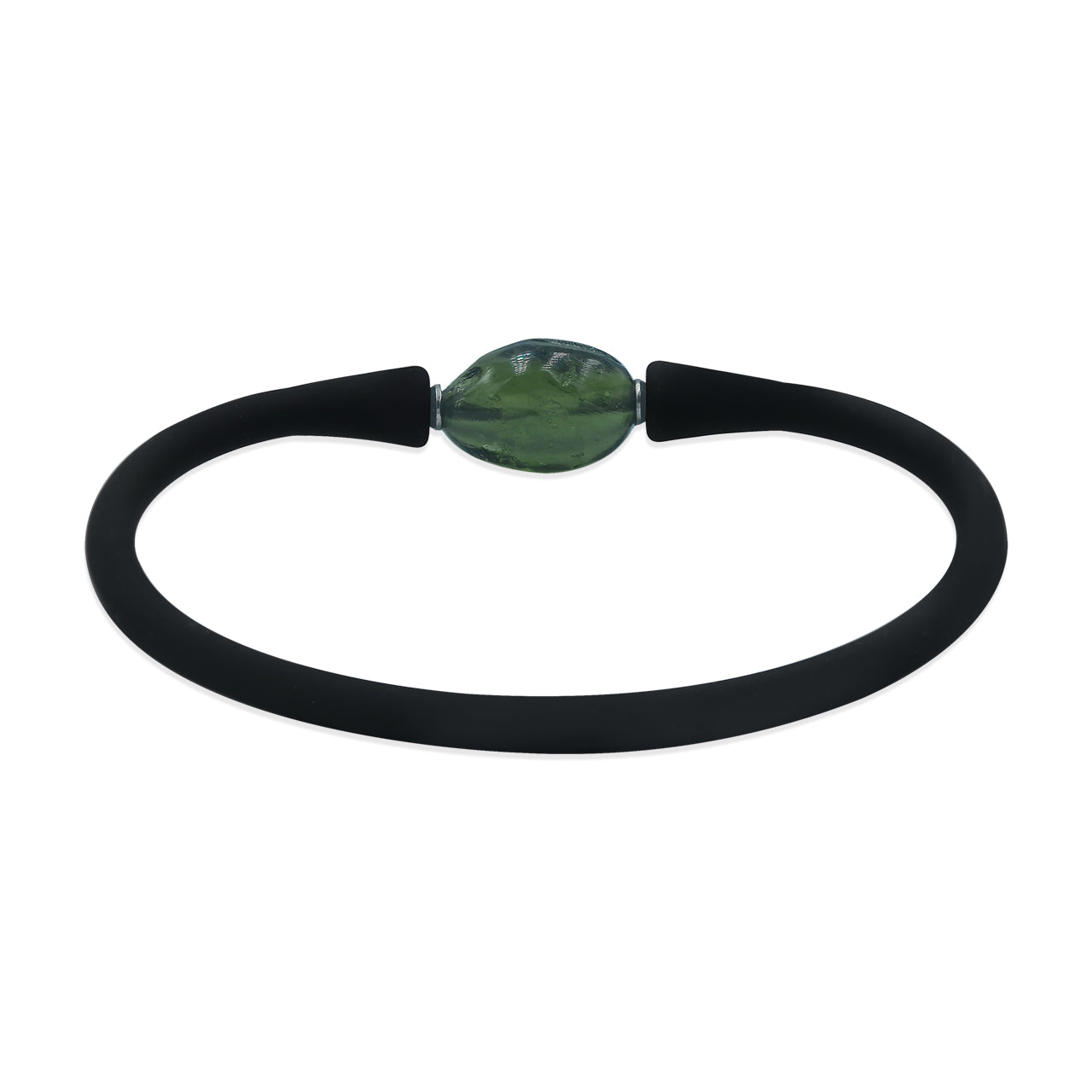 Starborn Moldavite Bead on Silicone Bracelet