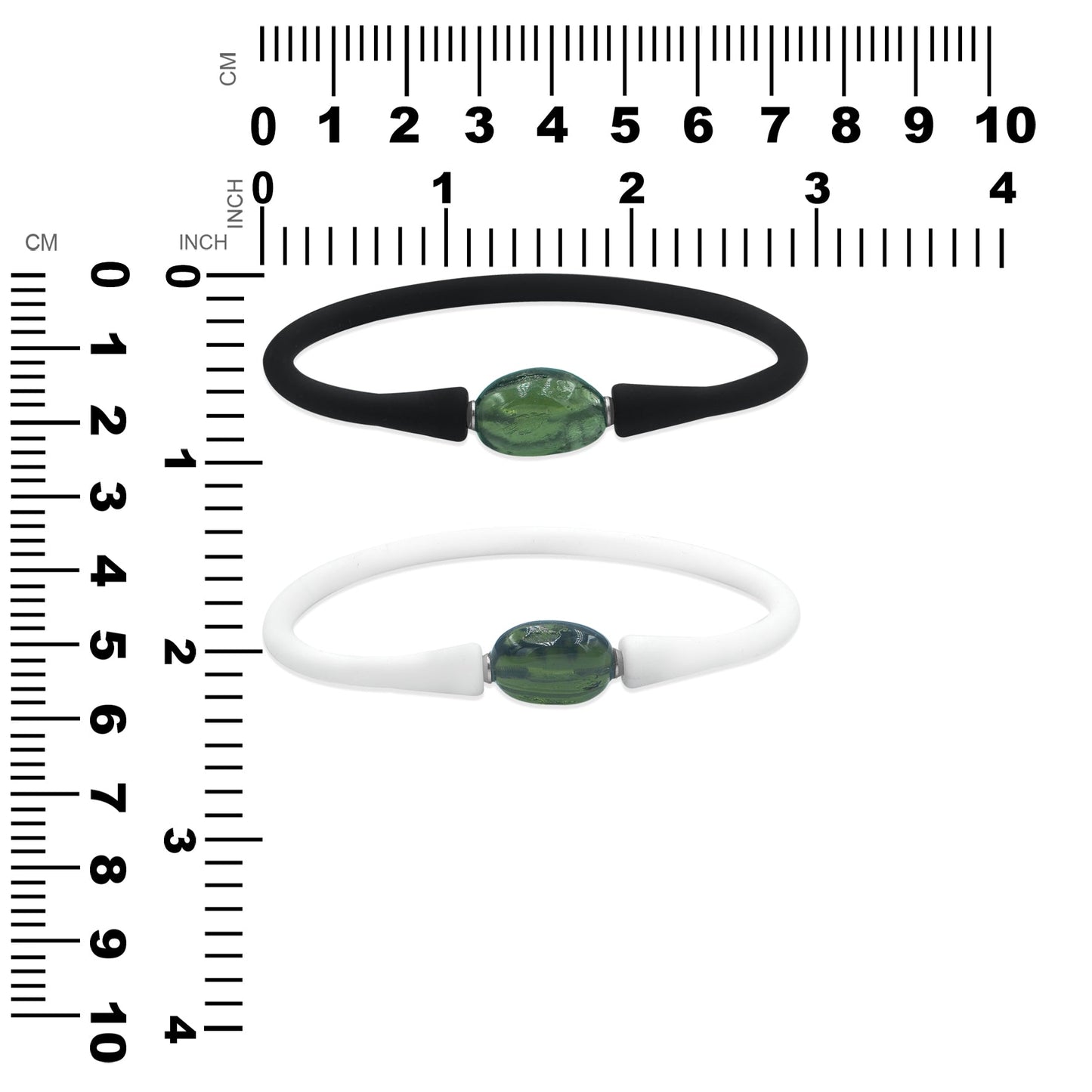 Starborn Moldavite Bead on Silicone Bracelet