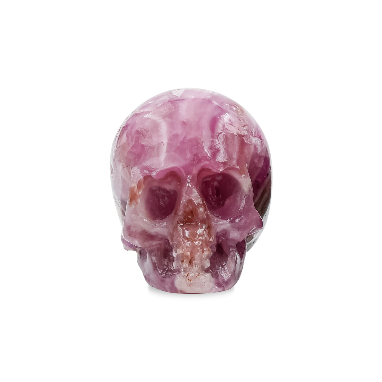 Starborn Hand Carved Pink Cobalto Calcite Skull Carving - 1 piece