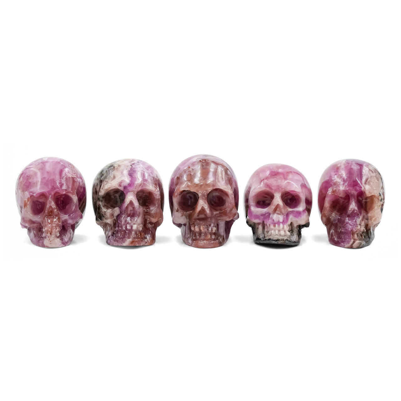 Starborn Hand Carved Pink Cobalto Calcite Skull Carving - 1 piece