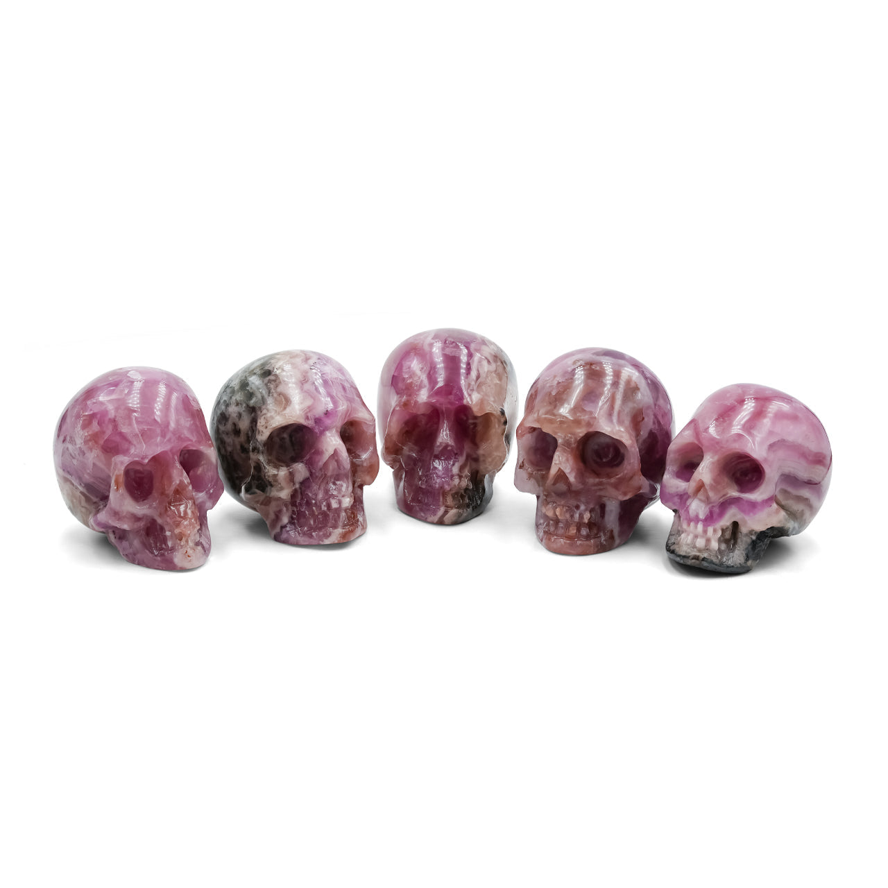 Starborn Hand Carved Pink Cobalto Calcite Skull Carving - 1 piece