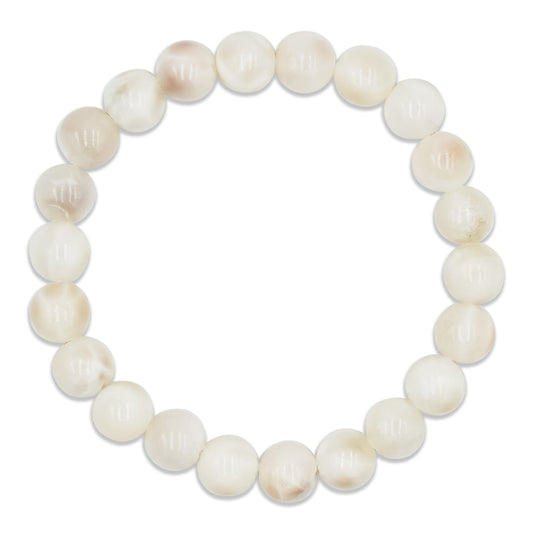 Starborn 8mm Pink Natrolite Beaded Elastic Bracelet