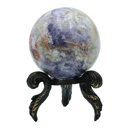Starborn Purple Opal Sphere with Brass Decorative Display