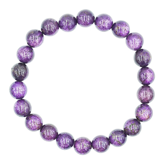 Starborn 8mm Purpurite Beaded Elastic Bracelet