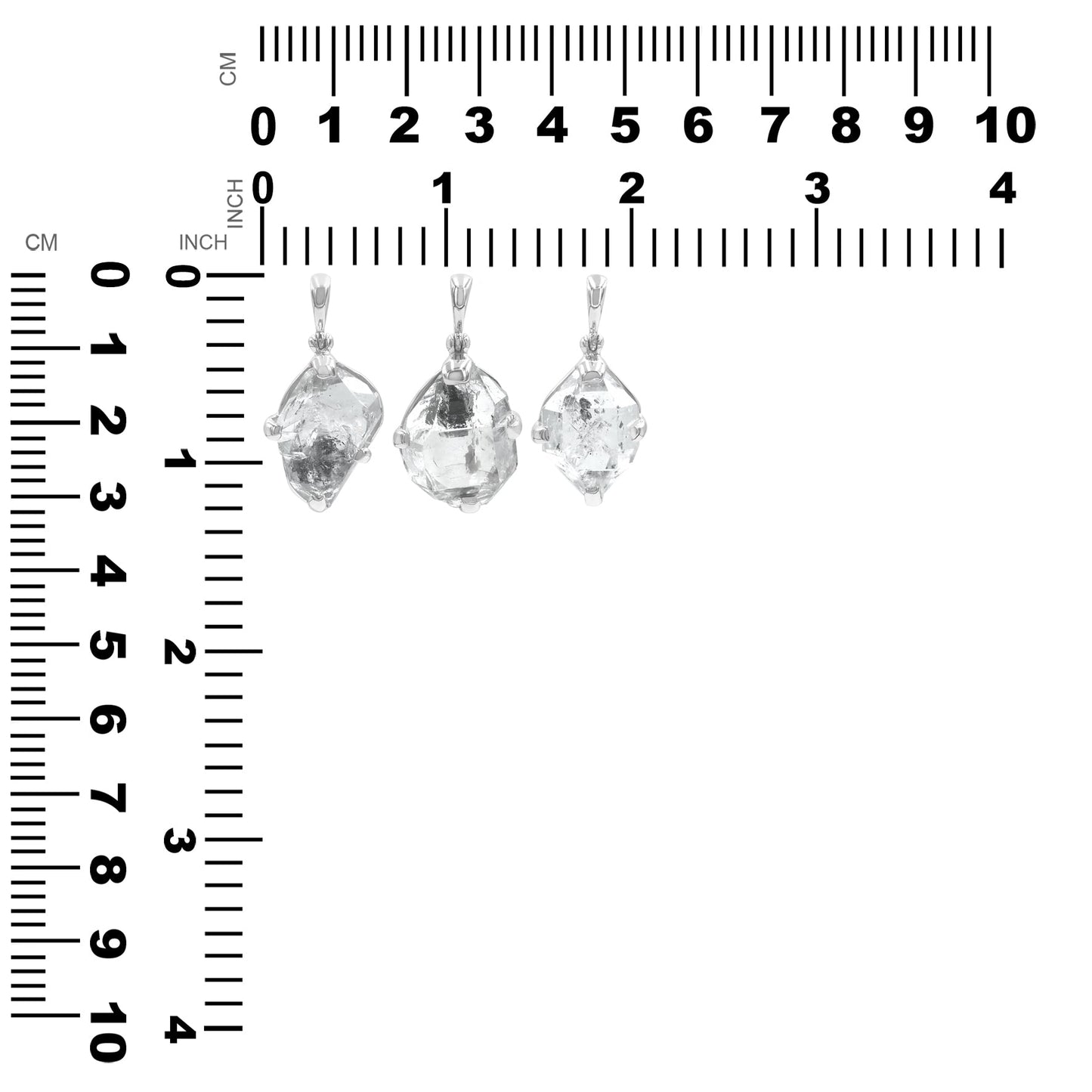 Starborn Quartz Crystal with Carbonor Petroleum Inclusion Pendant in Sterling Silver