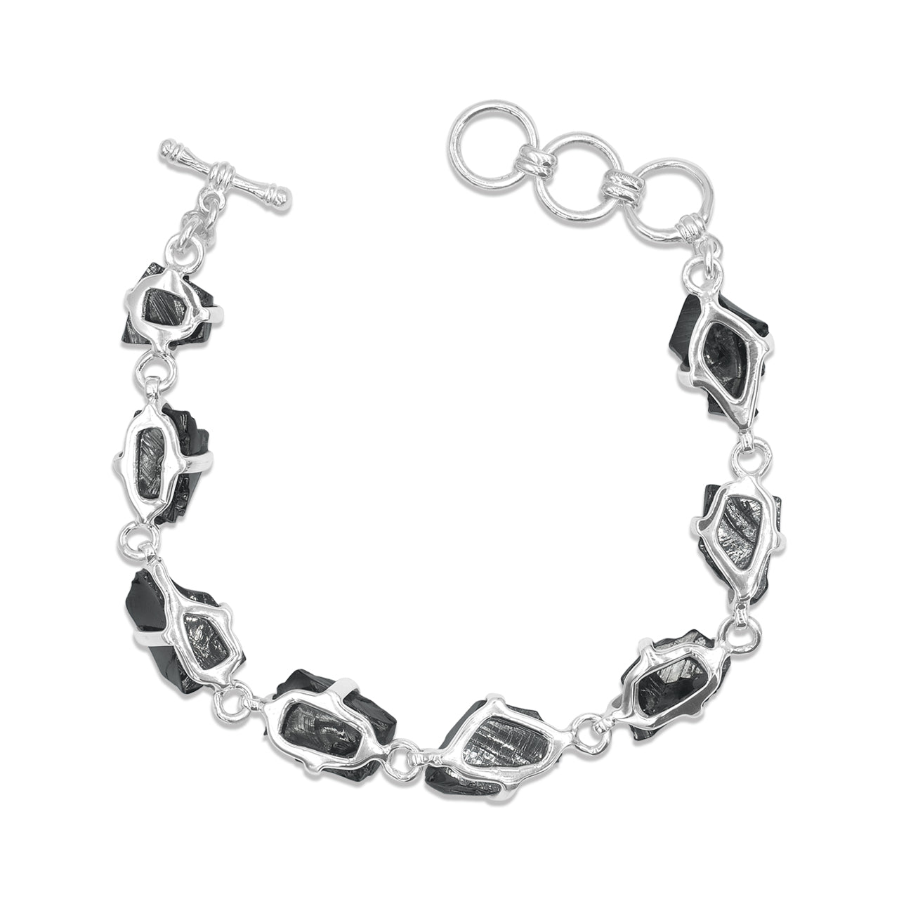 Starborn Elite Shungite Prong Set Bracelet in Sterling Silver