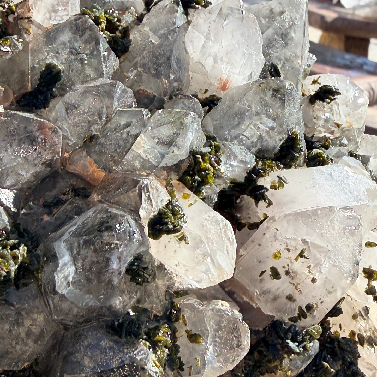 XL Chlorite in Quartz with Epidote Raw Specimen