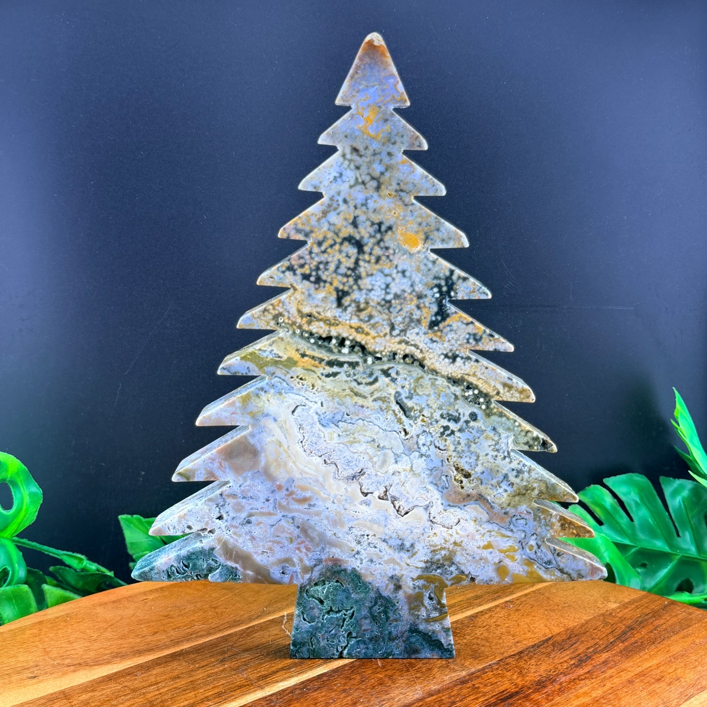 Orbicular Druzy Ocean Jasper Christmas Tree