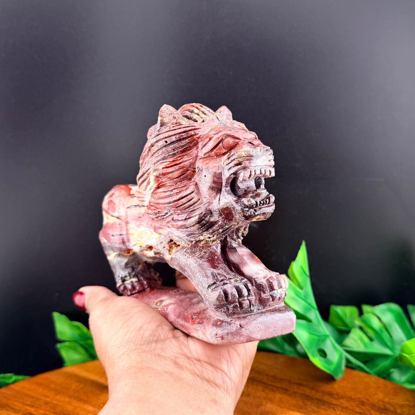 Red Mookaite Lion