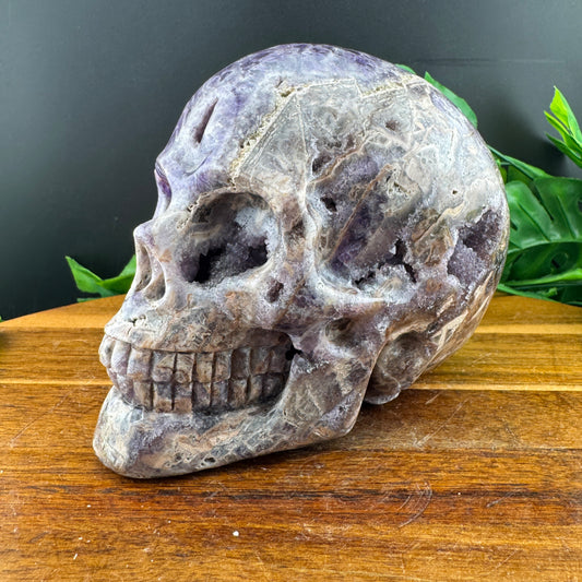 Druzy Amethyst Skull