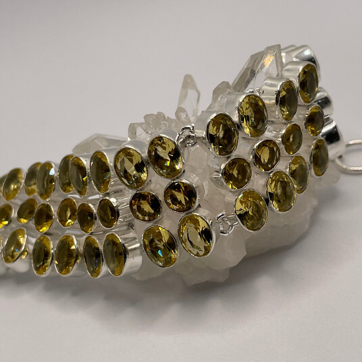 Lemon Quartz Sterling Silver Bracelet