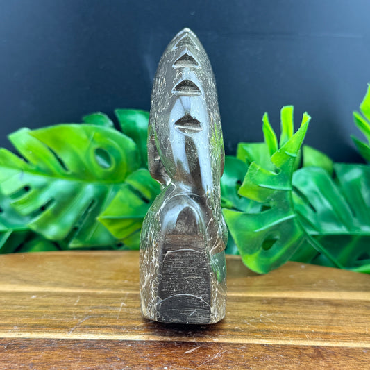 Ammonite Lizard Carving