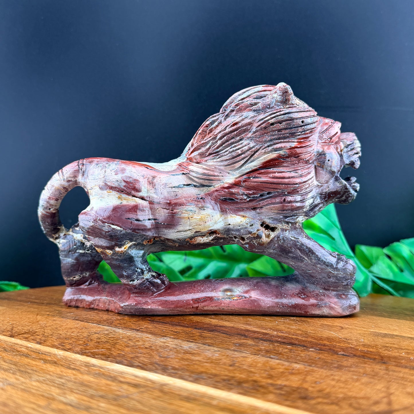 Red Mookaite Lion