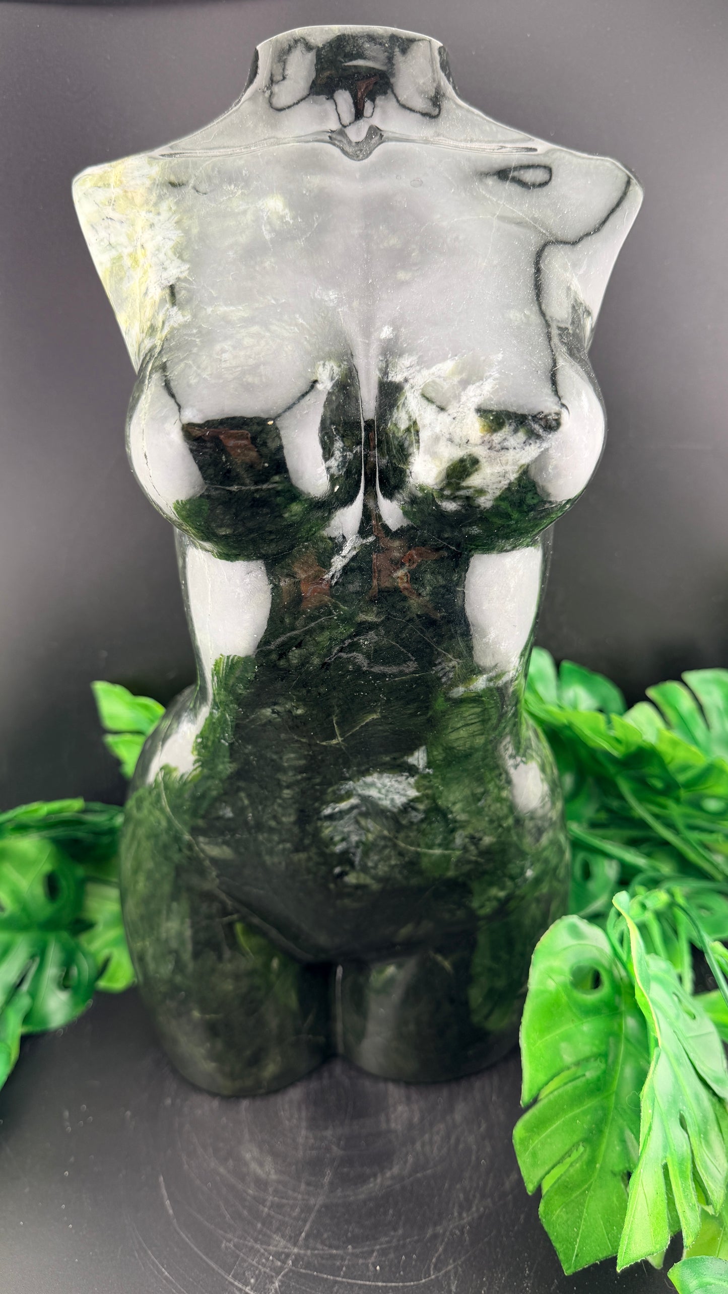 XL 13 inch Green Jade Goddess Body
