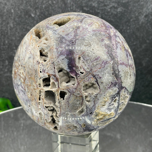 Purple Druzy Sphalerite Sphere