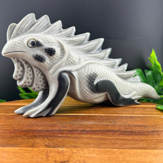 Taiji Jasper Lizard Carving