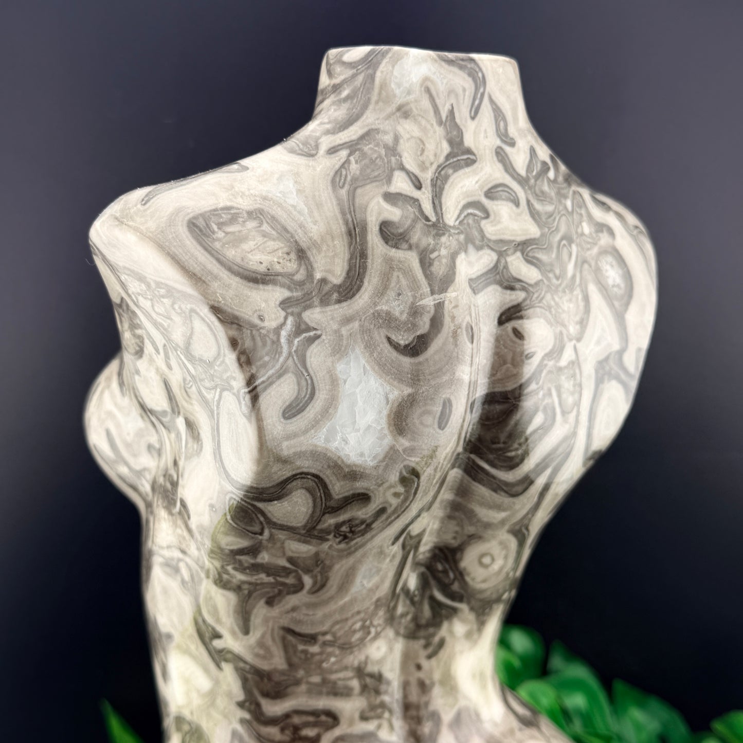 XL White Crazy Lace Agate Goddess Body