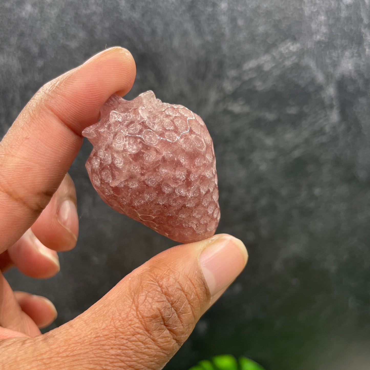 Crystal Strawberry (Rose, Obsidian, Strawberry Quartz, or Fluorite)