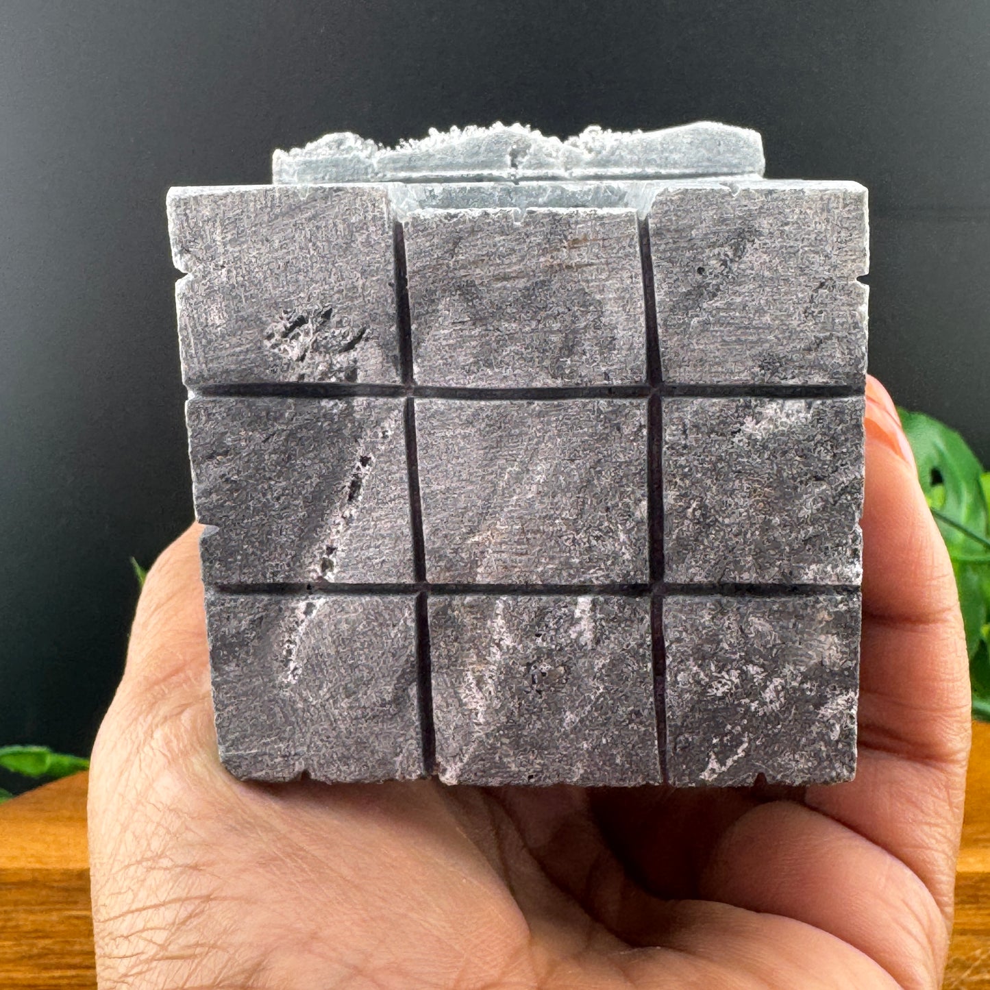 Needle Quartz Cluster in Matrix House Carving