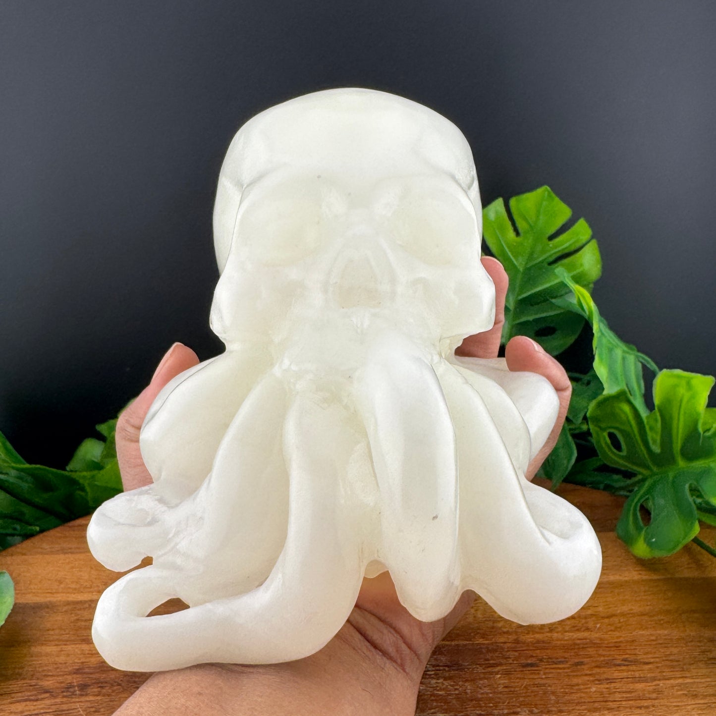 Afghan Jade Cthulhu Octopus Skull