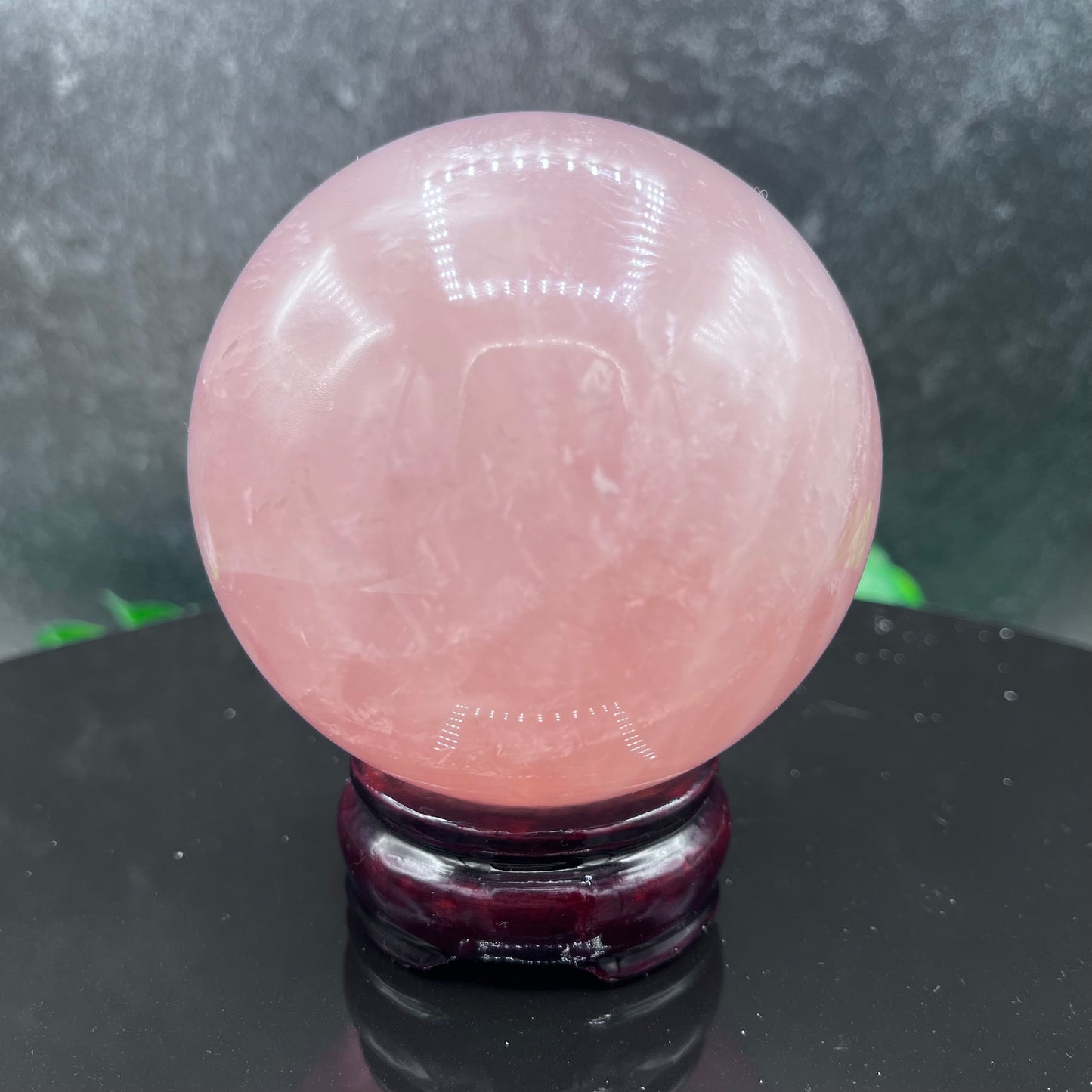 Deep Pink Rose Quartz Sphere