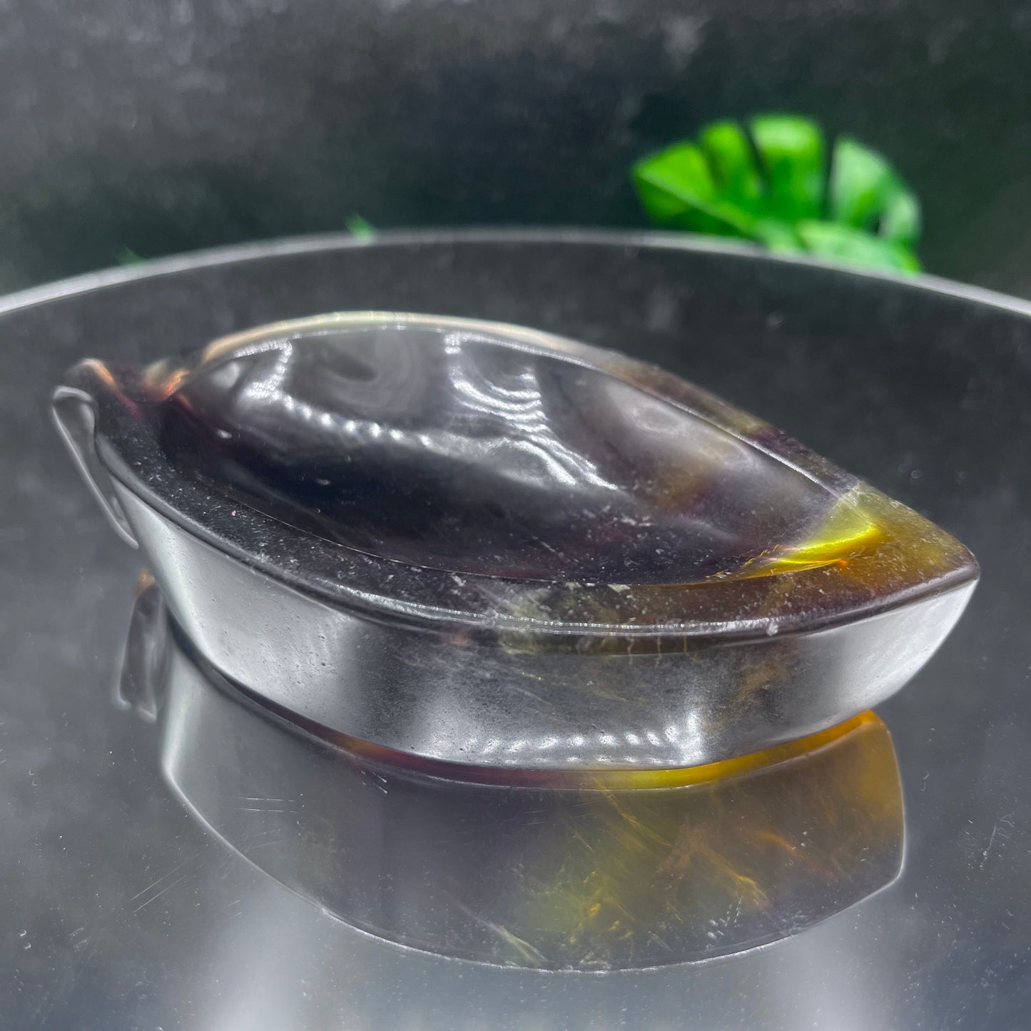 Purple & Yellow Fluorite Bowl