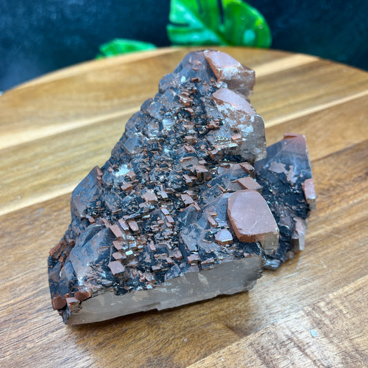 Red Hematite on Calcite
