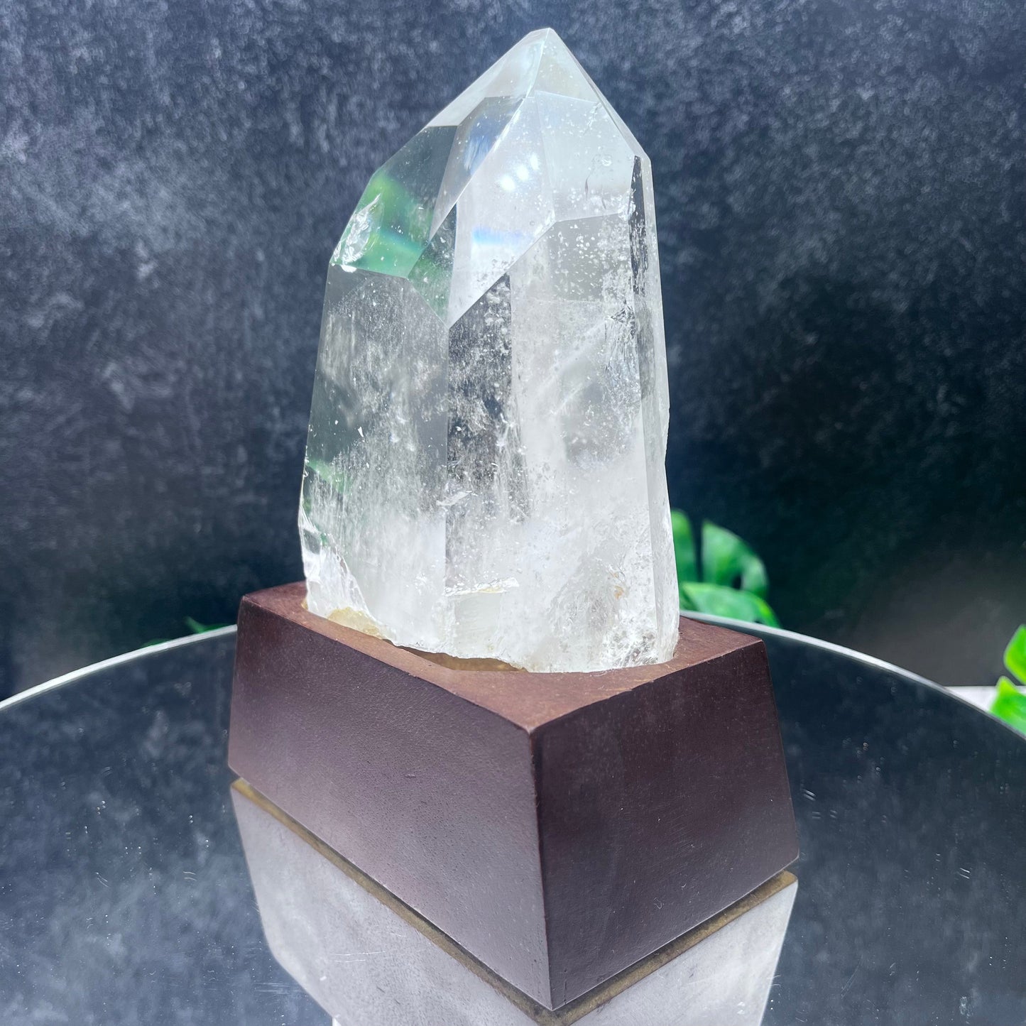 Clear Quartz Point on Stand