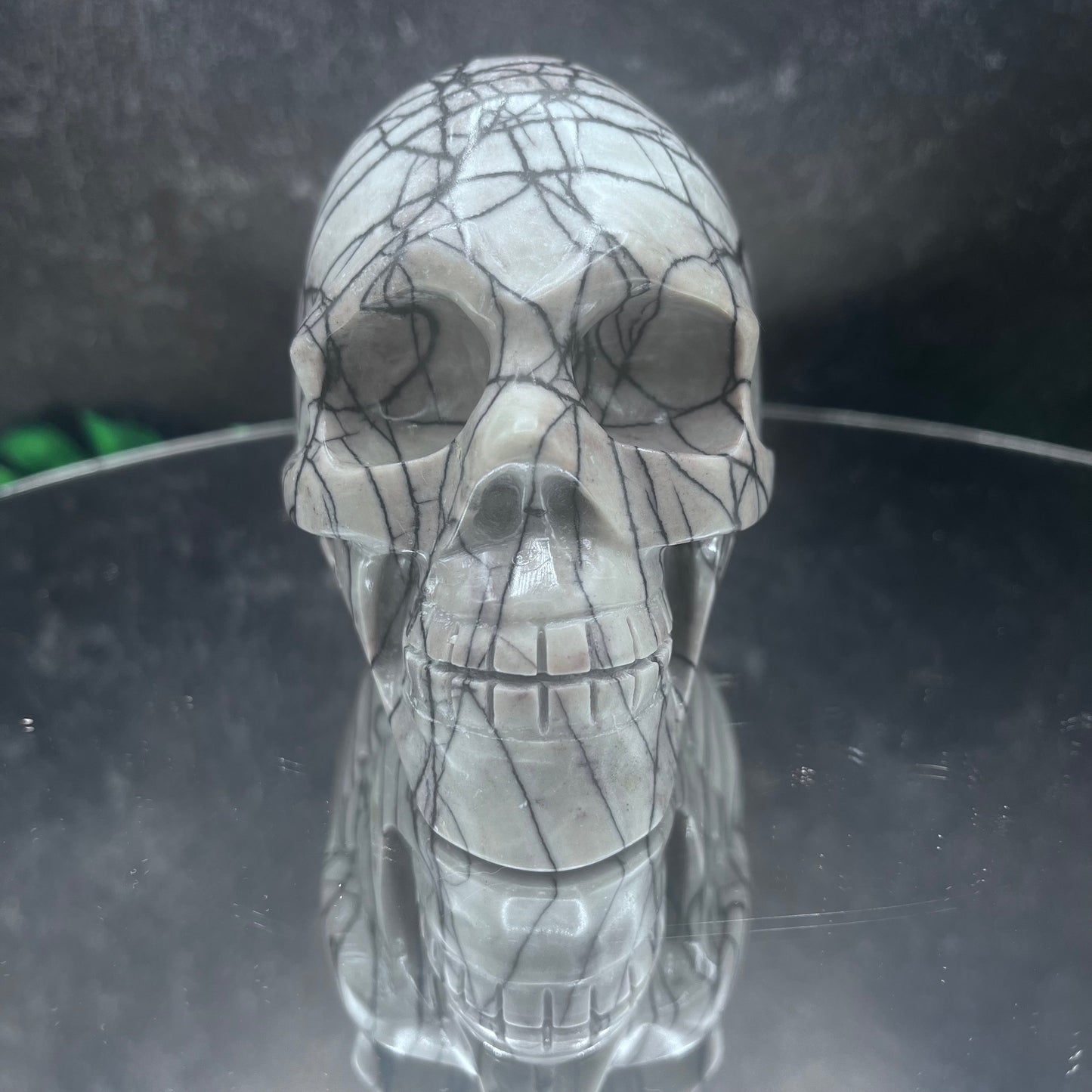 Spider Web Jasper Skull