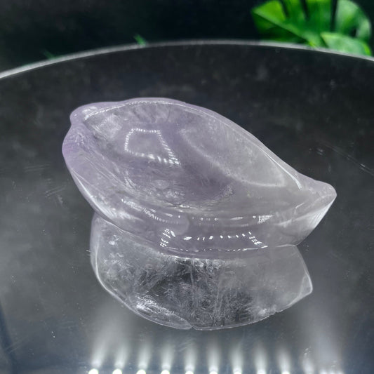 Purple Fluorite Leaf Bowl