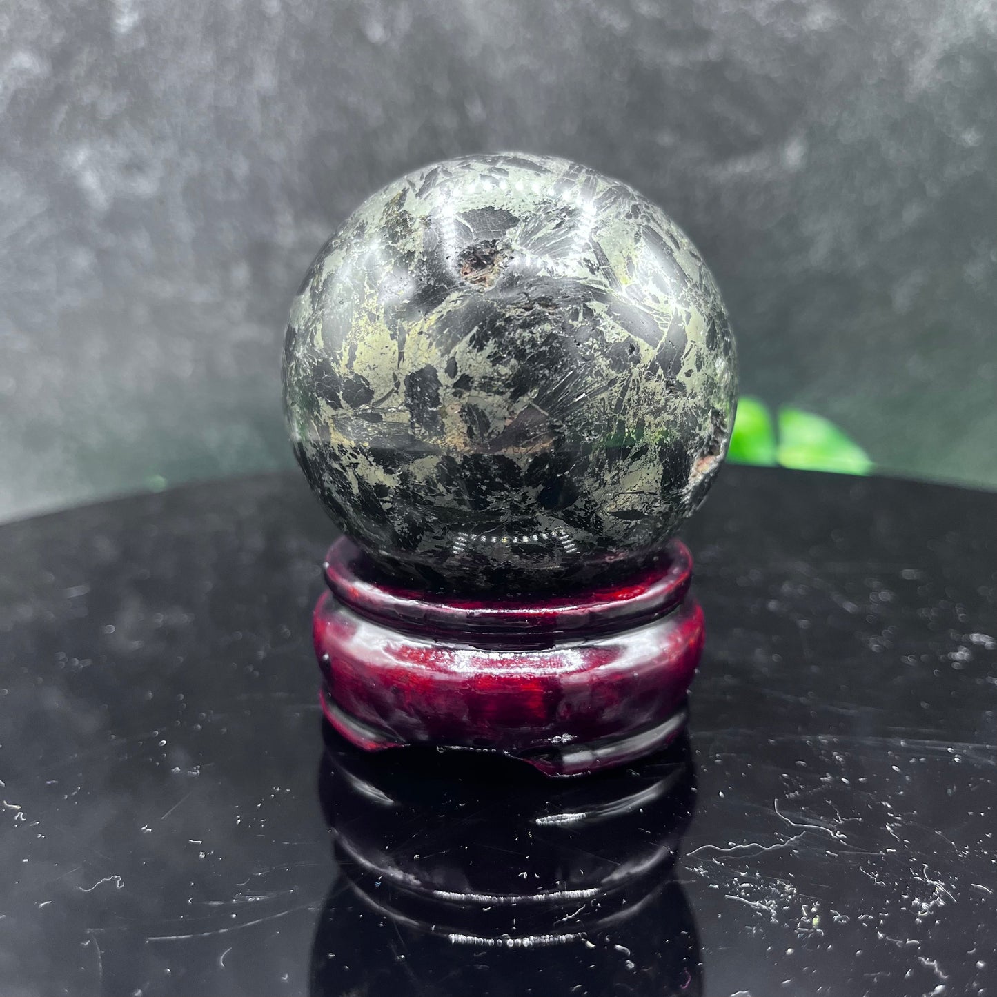 Tourmaline in Pyrite Sphere