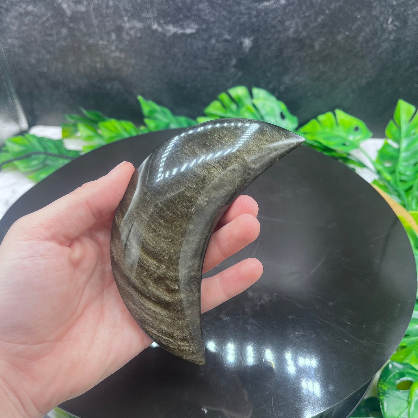 Gold Sheen Obsidian Moon